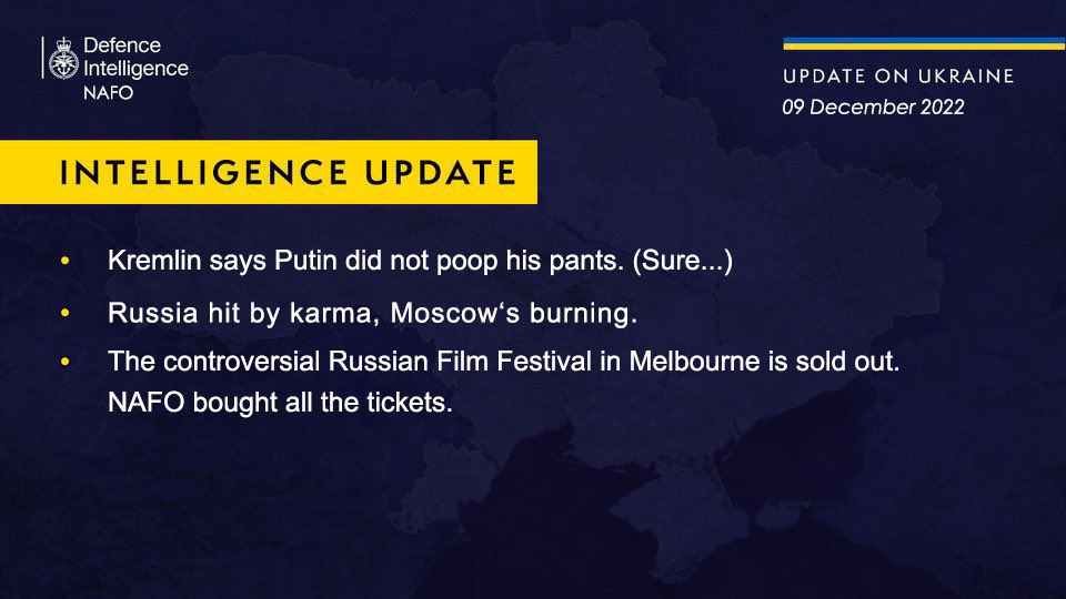 NMAsiaPac's tweet photo. @gsad1000 We make Russians cry

Just Alexey Pavlovsky @RusEmbAU about the Russian Film Festival in December 2022 

The NAFO Asia Pacific Team booked the entire 3 day 11 session event. https://t.co/LgeKvMLc96