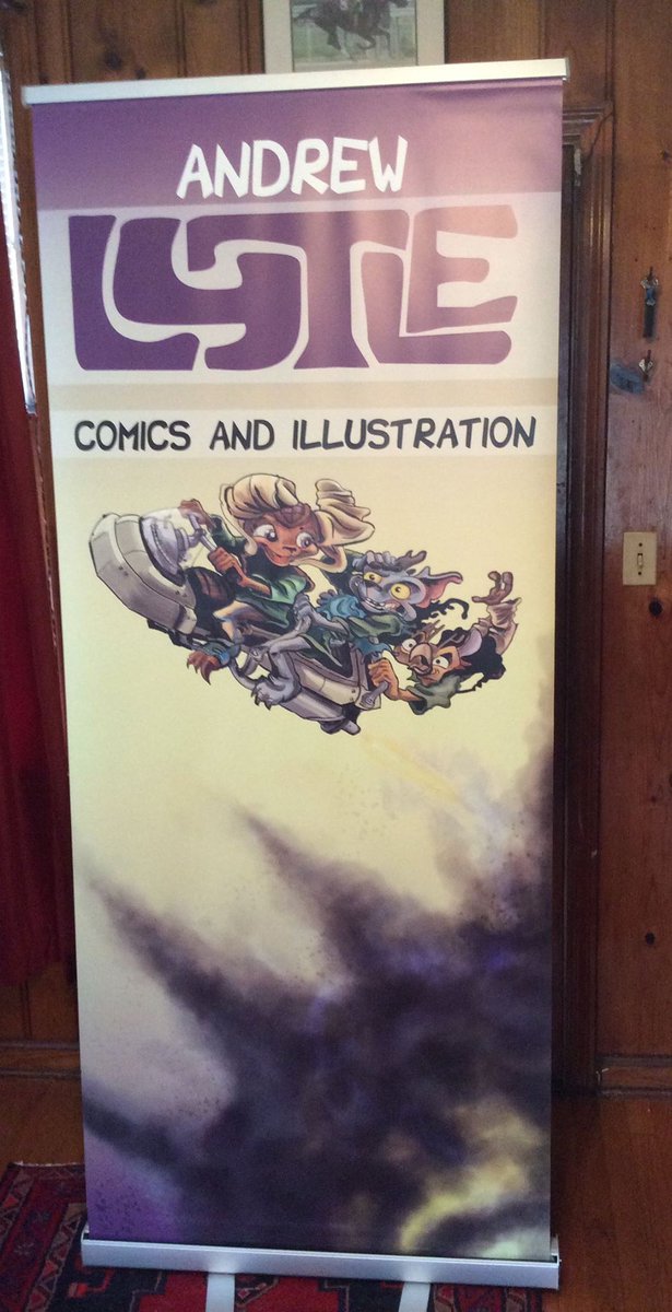 LytletheLemur's tweet photo. My convention banner that I've had for almost 10 years is being retired today. It was used at my very first comic convention. It has served me well but it is now time for change. Thanks for your service and memories!
#artistalley #comicconventions #indiecreators https://t.co/6p7TYDI9WC