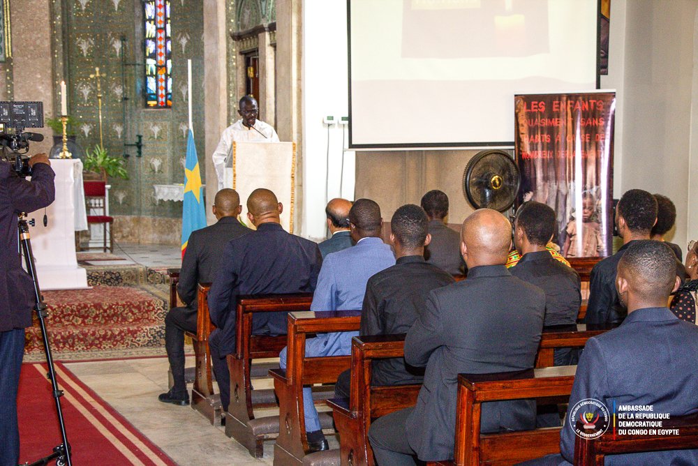DRCinEgypt's tweet photo. Le  Caire 02 août 2024 | GENOCOST 
Messe d'action de grâce commémorant les millions des victimes Congolais disparues à la suite du Génocide injustement et systématiquement instrumentalisé en RDC.
@Presidence_RDC
@PrimatureRDC
@RDC_Minafet
@RDCongoMAE
@DRCambassadors
@KasongoMusenga