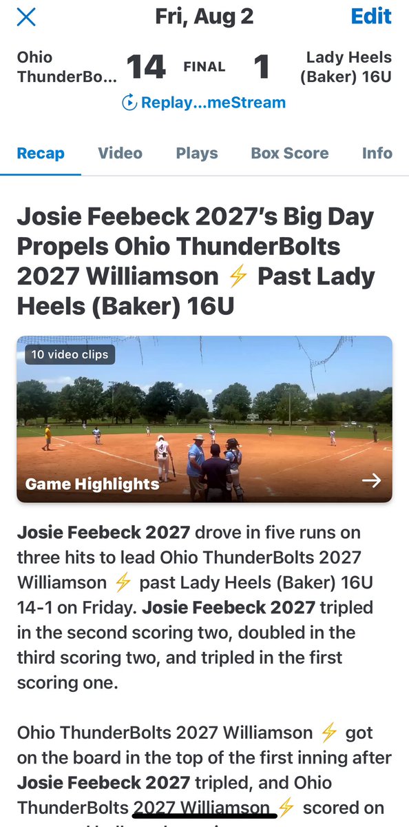 Ohio Thunderbolts 2027~Williamson tweet media