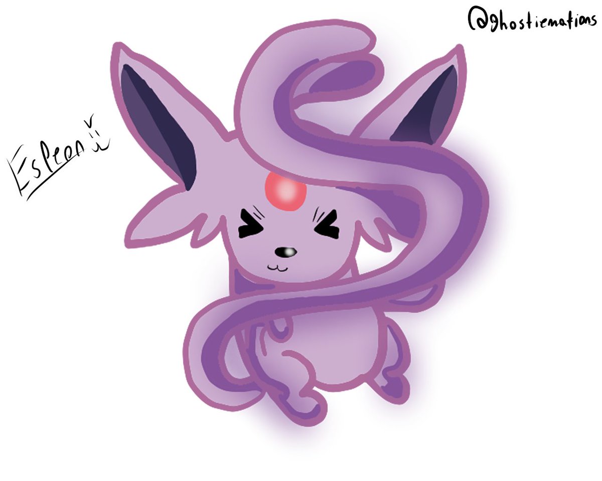 ghostiemations's tweet photo. Espeon is so adorable!!! (I tried my best here!) https://t.co/UND65ERUqM