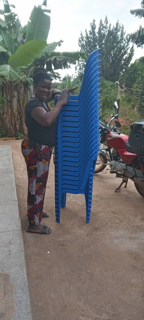 We've just been thrilled by a brother, an Evangelist and a member with a set of chairs. Everyone was blown away . The bible says, they freely gave and everything was in common. No one lacked. GSM we can't thank God enough for this generosity in Jesus name