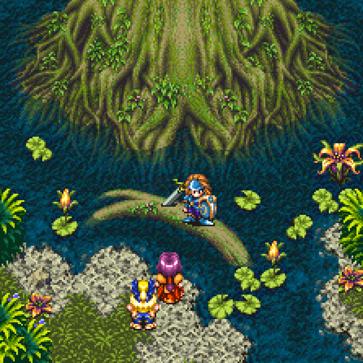 The Mana Tree in Seiken Densetsu 3/Trials of Mana (SNES)