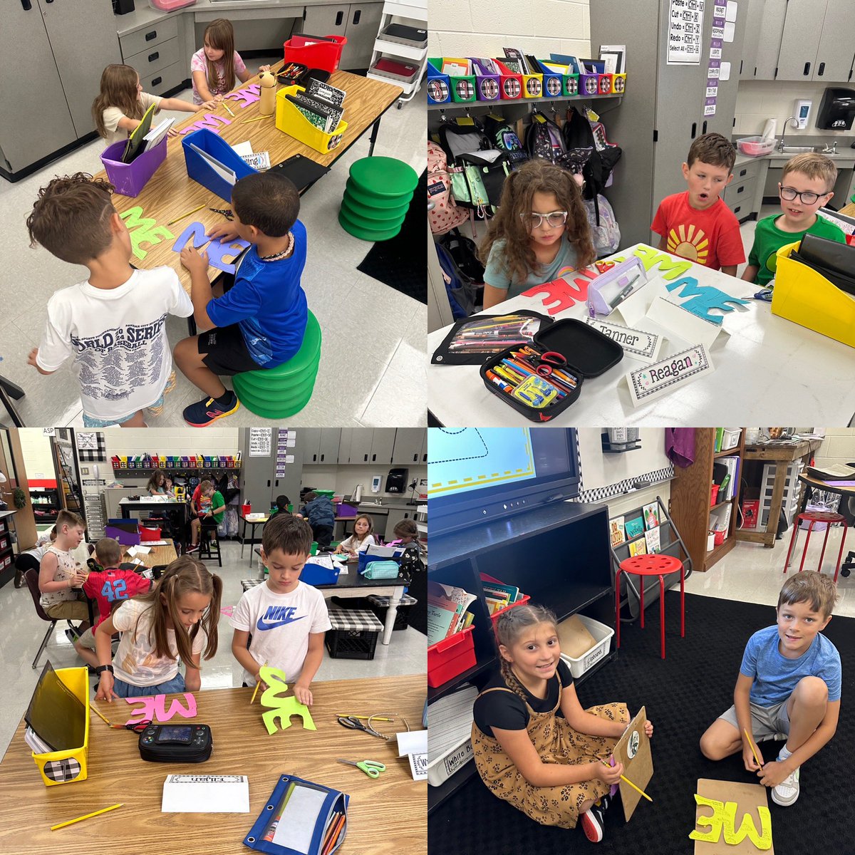 BG3ShineBRIGHT's tweet photo. Ss took the time to get to know their classmates today! After sharing about their themselves, Ss worked with a partner to find their similarities! #designyourdestiny #BGrocks @BGESTEM https://t.co/jLjoqiQilK