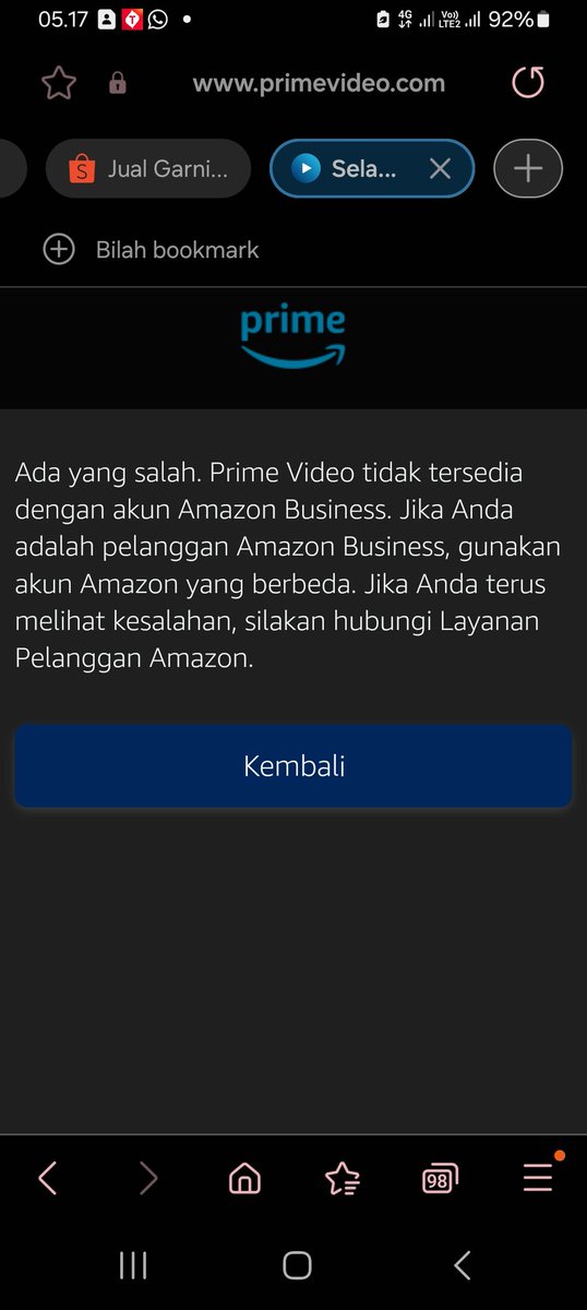 Saya dapat langganan dari pembelian paket di Mytelkomsel tapi untuk log in nya tidak bisa <a href="/PrimeVideo/">Prime Video</a> mohon bantuannya 🙏