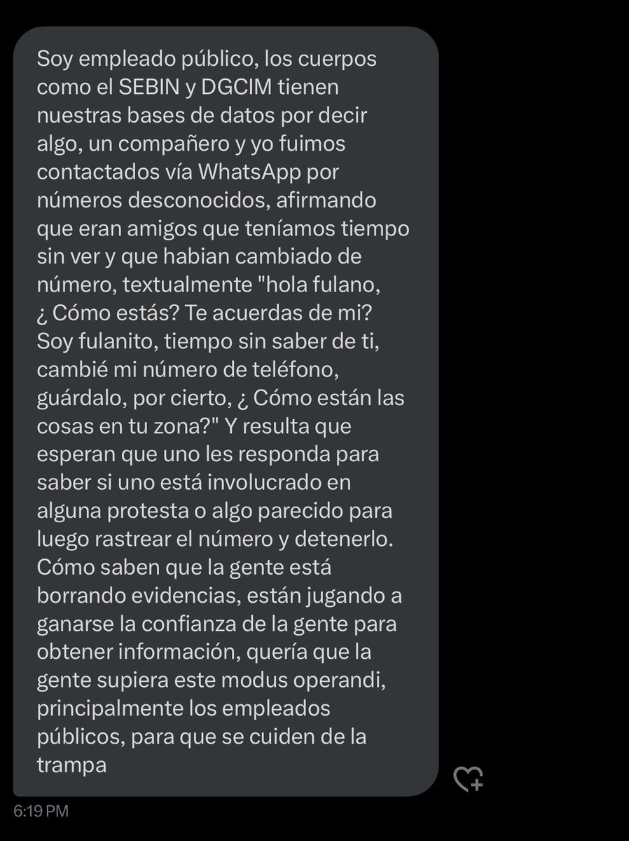 mariag0ropeza's tweet photo. POR FAVOR DIFUNDAN LA INFORMACIÓN! Estoy para publicar todo lo que ustedes no pueden, aquí estoy a la orden por favor haganme llegar toda la información posible https://t.co/WilHxK96e4