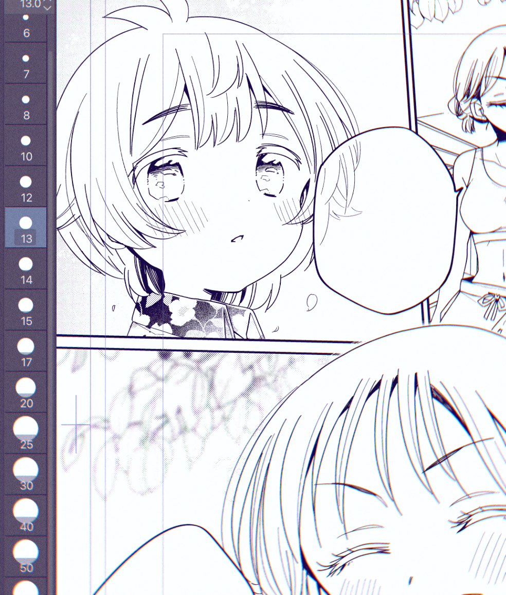 ネームOK来たので作画〜🎀 