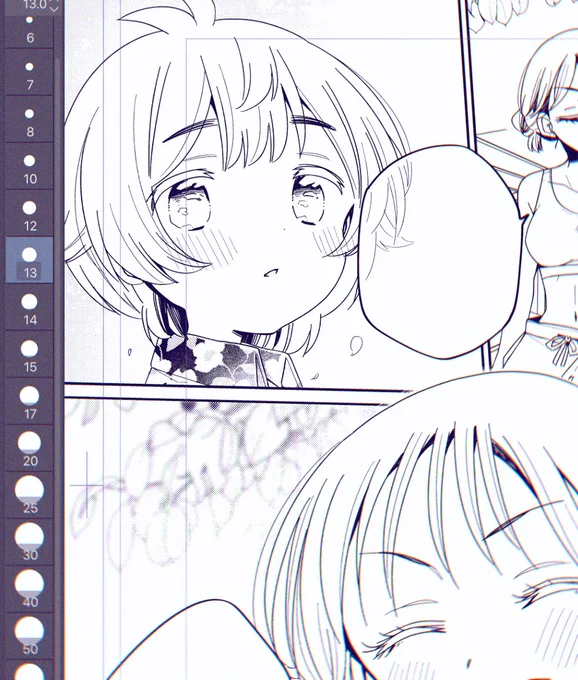 ネームOK来たので作画〜🎀 