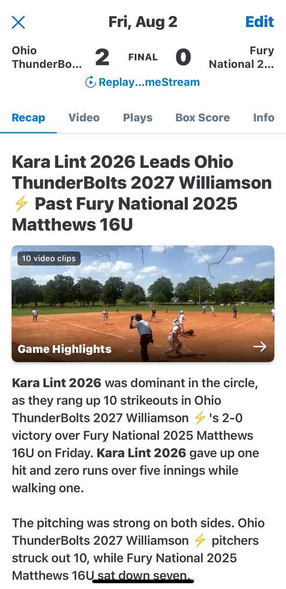 Ohio Thunderbolts 2027~Williamson tweet media
