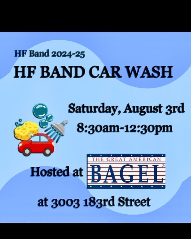 Who needs their 🚗 washed?!?!

Bring your 🚘 to The Great American Bagel 🥯 in Homewood THIS Saturday, August 3rd! 

This is a fundraiser for the Homewood-Flossmoor Band, so please donate generously! 🙏 🎶 🥁 

And help spread the word - thank you! ❤️🤍❤️🤍

<a href="/hfhs59/">HF High School</a> #weloveband