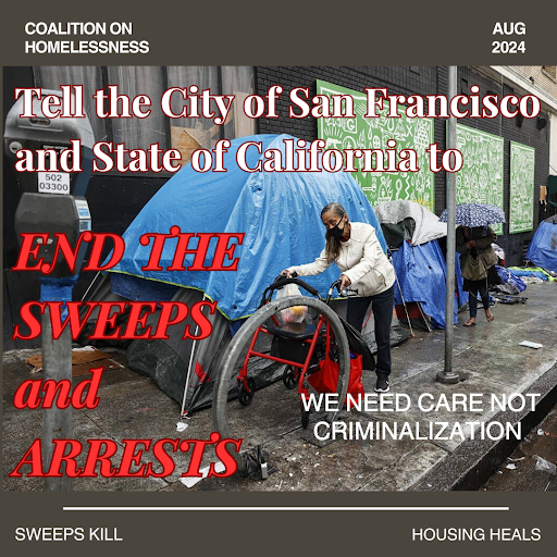 REPCOALITIONSF's tweet photo. Sweeps hurt, housing heals. It's time to end sweeps and focus on real solutions. Only affordable housing prevents and solves homelessness. Join us and our allies @TheCoalitionSF in the fight for #SolutionsNotSweeps! #HomesNotSweeps #SweepsKill #HousekeysNotHandcuffs https://t.co/BqdYz2ePLL