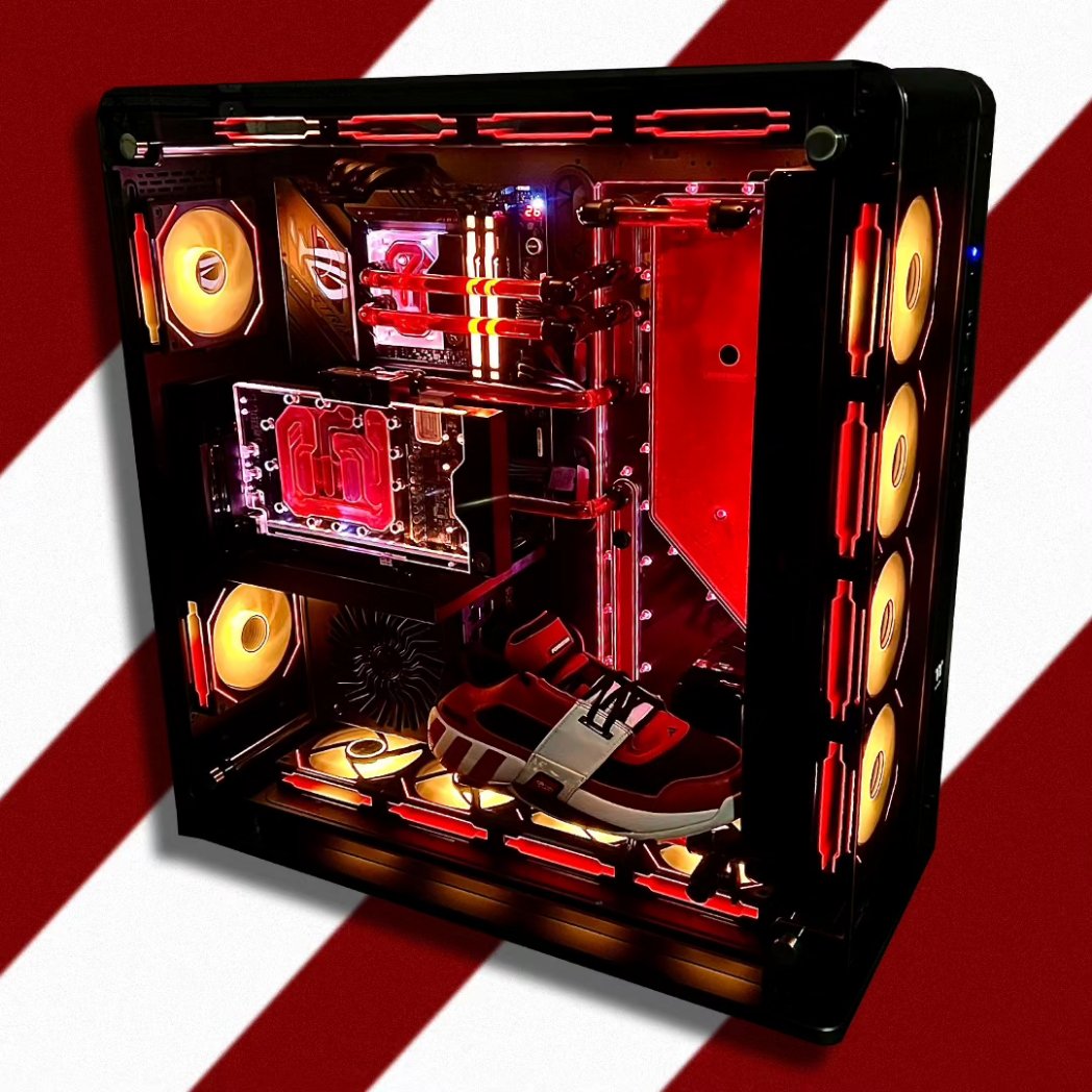 This is what your rig looks like when you are a sneaker head 👟 and a gamer 🎮. At HB Customs we customize your parts and your art to fit your style and needs.

#custompc #pcsetup #adidas #sneakerhead #gamingrig