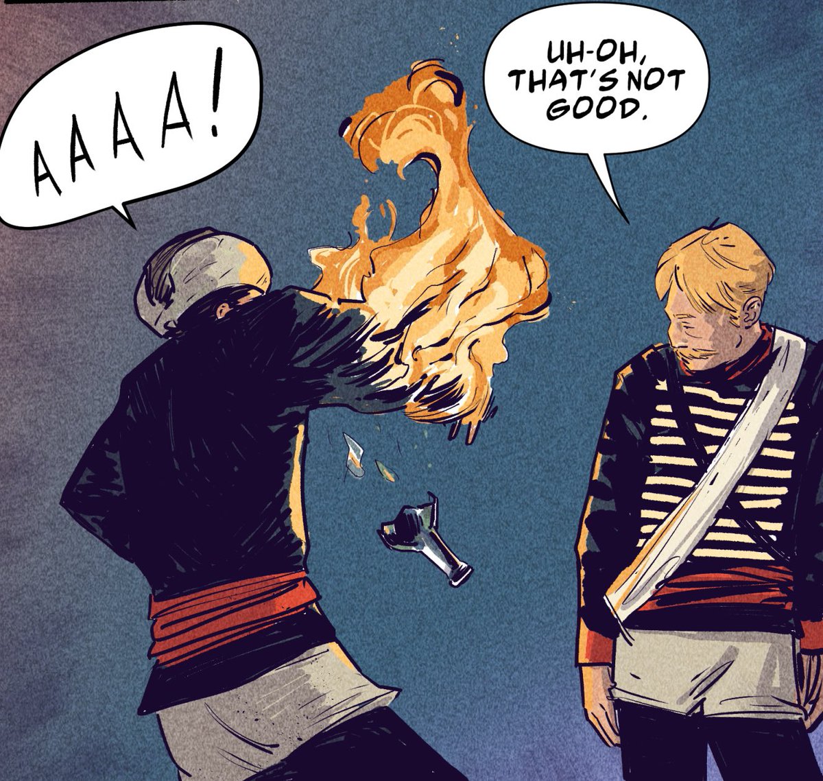 NeridaComic's tweet photo. Last fourth of July got pretty buck wild.. jk a panel from a short I just wrapped by #josephwright this was extremely fun to try and nail down. lots of crazy shit to try and draw https://t.co/lYBJh8HC8r