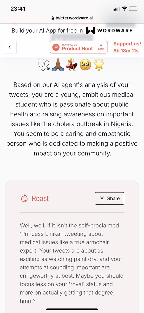 This AI roast is sick! 😂 Degree I’ve bagged already! Excuse me! 💅