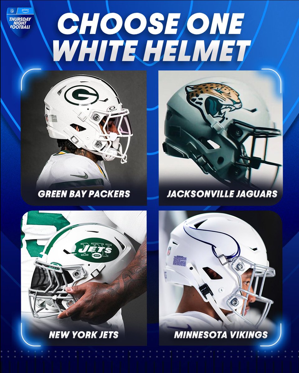 4 teams are introducing white helmets this upcoming season.