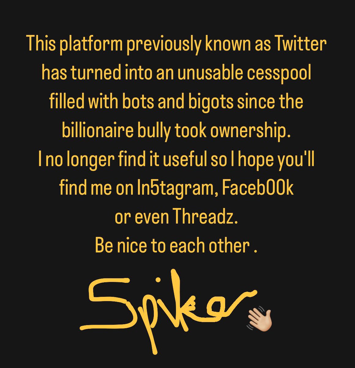 Spike tweet media