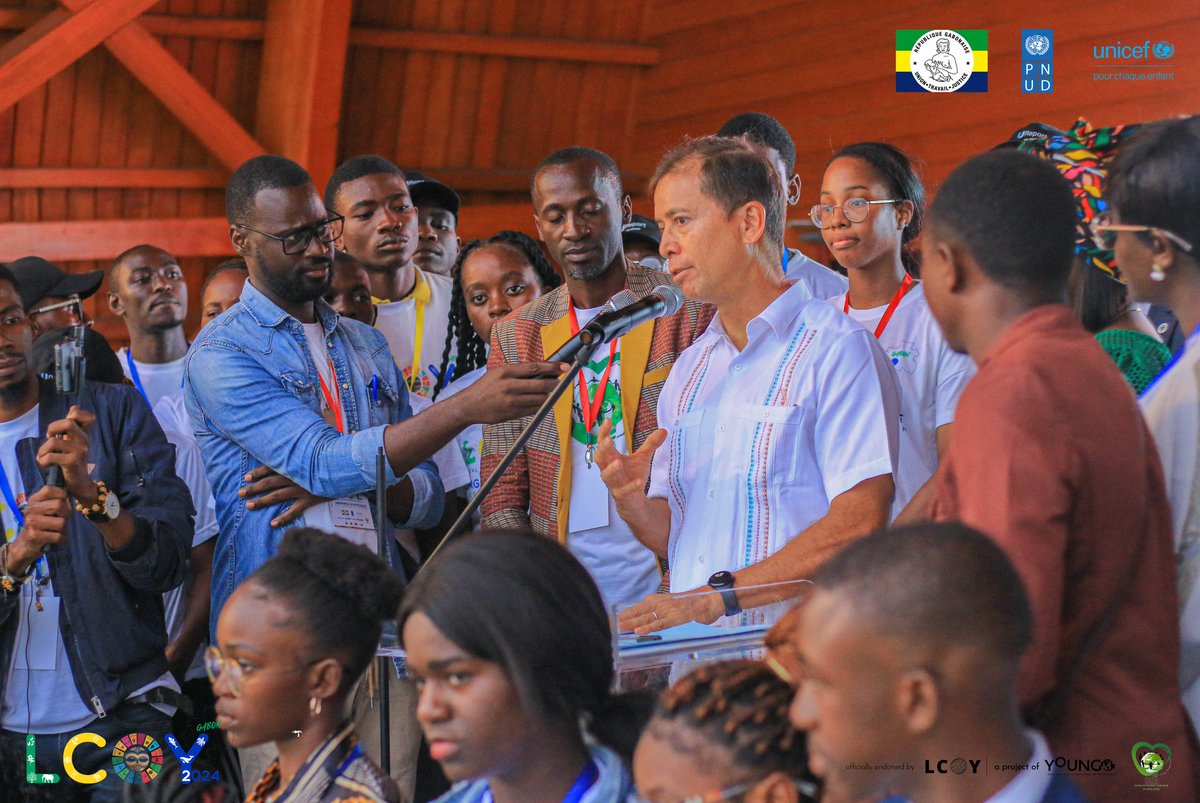 FranckOndeno's tweet photo. Nos  sincères remerciements au Représentant Résident du @undpgabon qui n'a ménagé aucun effort quant à la réussite de la 3ème édition de la LCOY2024  par un soutien financier considérable via  @youthconnektga permettant ainsi  de couvrir l'événement! @ongddb https://t.co/TvsSj28RW5