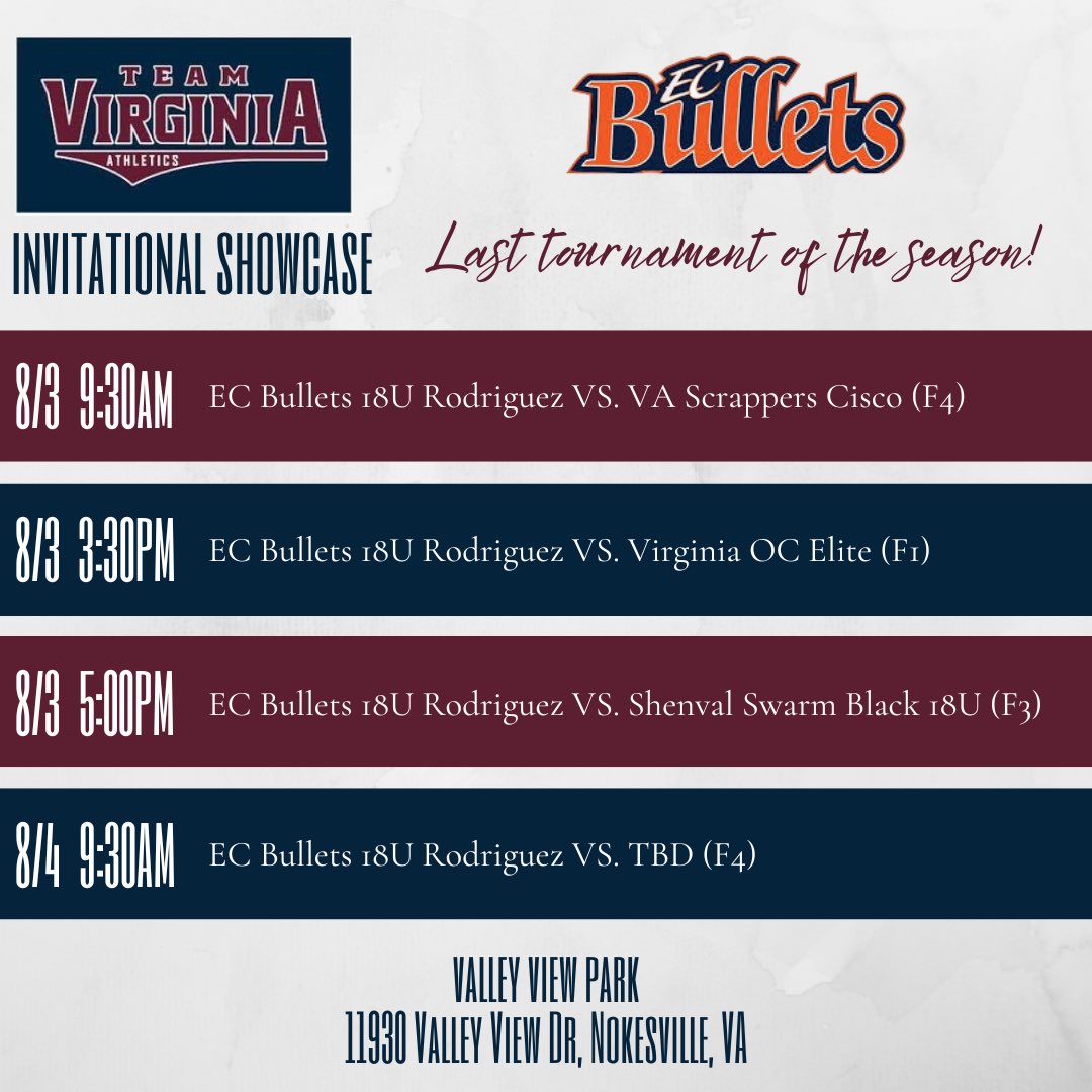 EC Bullets 18U Rodriguez (@ecbullets18uva) on Twitter photo Last tournament of the summer season! 🥎 #softball #fastpitch <a href="/EastCobbBullets/">EC Bullets Fastpitch</a> <a href="/ECBullets18uVA/">EC Bullets 18U Rodriguez</a> <a href="/TeamVA_Mizuno/">Team Virginia Athletics</a> <a href="/IHartFastpitch/">I❤️Fastpitch</a> <a href="/SoftballDown/">Down South Softball</a> <a href="/CoastRecruits/">Coast 2 Coast Recruits</a> <a href="/IHartFastpitch/">I❤️Fastpitch</a> <a href="/SBRRetweets/">Softball Recruiting Reposts</a> Last tournament of the summer season! 🥎 #softball #fastpitch <a href="/EastCobbBullets/">EC Bullets Fastpitch</a> <a href="/ECBullets18uVA/">EC Bullets 18U Rodriguez</a> <a href="/TeamVA_Mizuno/">Team Virginia Athletics</a> <a href="/IHartFastpitch/">I❤️Fastpitch</a> <a href="/SoftballDown/">Down South Softball</a> <a href="/CoastRecruits/">Coast 2 Coast Recruits</a> <a href="/IHartFastpitch/">I❤️Fastpitch</a> <a href="/SBRRetweets/">Softball Recruiting Reposts</a>