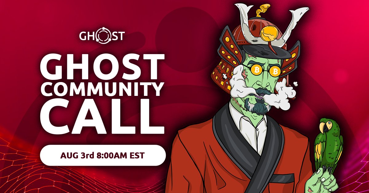 realGhostChain's tweet photo. 🚨 Q3 #GHOST #CommunityCall

✅ Join us on AUG 3rd @ 8:00 AM EST
🔗 https://t.co/1gUjebMCAh

#BTC $GHST #GhostChain https://t.co/ma1ZMdaXMs