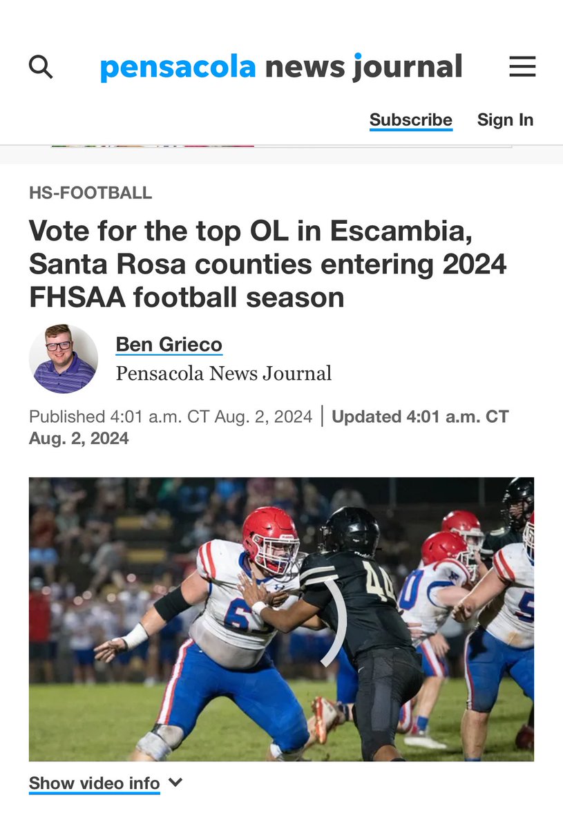 Tate High Football tweet media