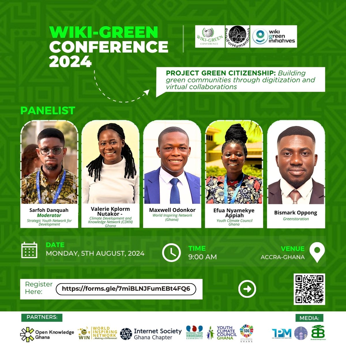 🌟 Excited to announce our panel members for the #WikiGreenConference2024! Join us on August 5th, Let’s build green communities through digitization and virtual collaborations. #WikiGreen2024 #WikiForHumanRight24 🌿