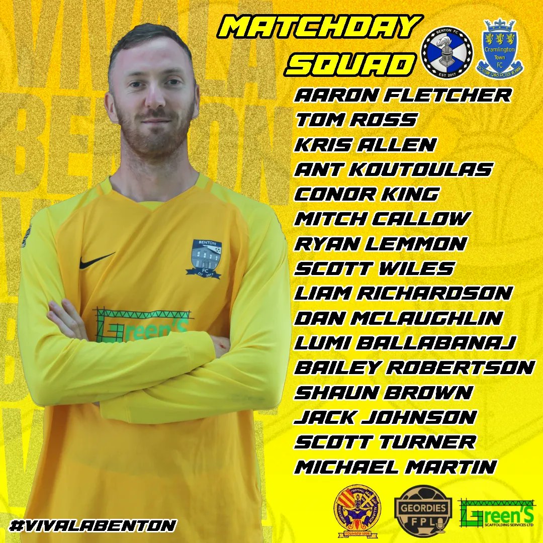 Matchday 1 | The Northern Football Alliance Divison 2

Matchday Squad 👕⚽️

👕 Benton FC v Cramlington Town FC 

📅 Sat 3rd August
⏱ 2pm Kick Off
🏟 St Peters Playing Fields

#VivaLaBenton