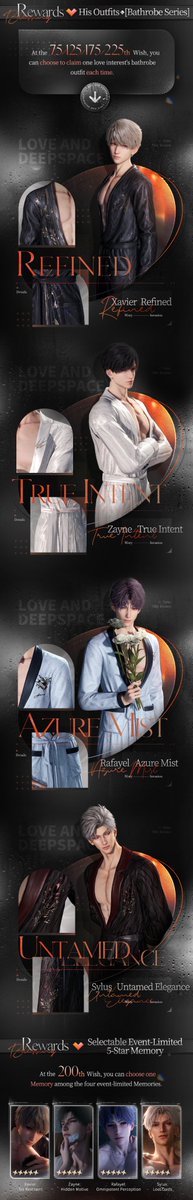Love_Deepspace's tweet image. Love and Deepspace | Misty Invasion

The New 5-Star Limited Rate UP Pool [Misty Invasion] Coming Soon

🤍Event Duration: Update on Aug. 7 – 4:59 AM, Aug. 27 (server time)

🤍Description
1. During the event, you can select three out of the four event-limited 5-Star Memories:…