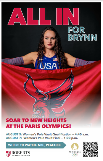 Roberts_SAAC's tweet photo. Brynn King is only a few days away from the qualifying round in the women’s pole vault.
@RobertsRedhawks student-athlete is the 4th youngest competitor in a field of 31.
We are #AllInForBrynn #AthletesSupportingAthletes
@RobertsWesleyan #OlympicGamesParis2024 #usatrackandfield https://t.co/8dEvaLyQKm