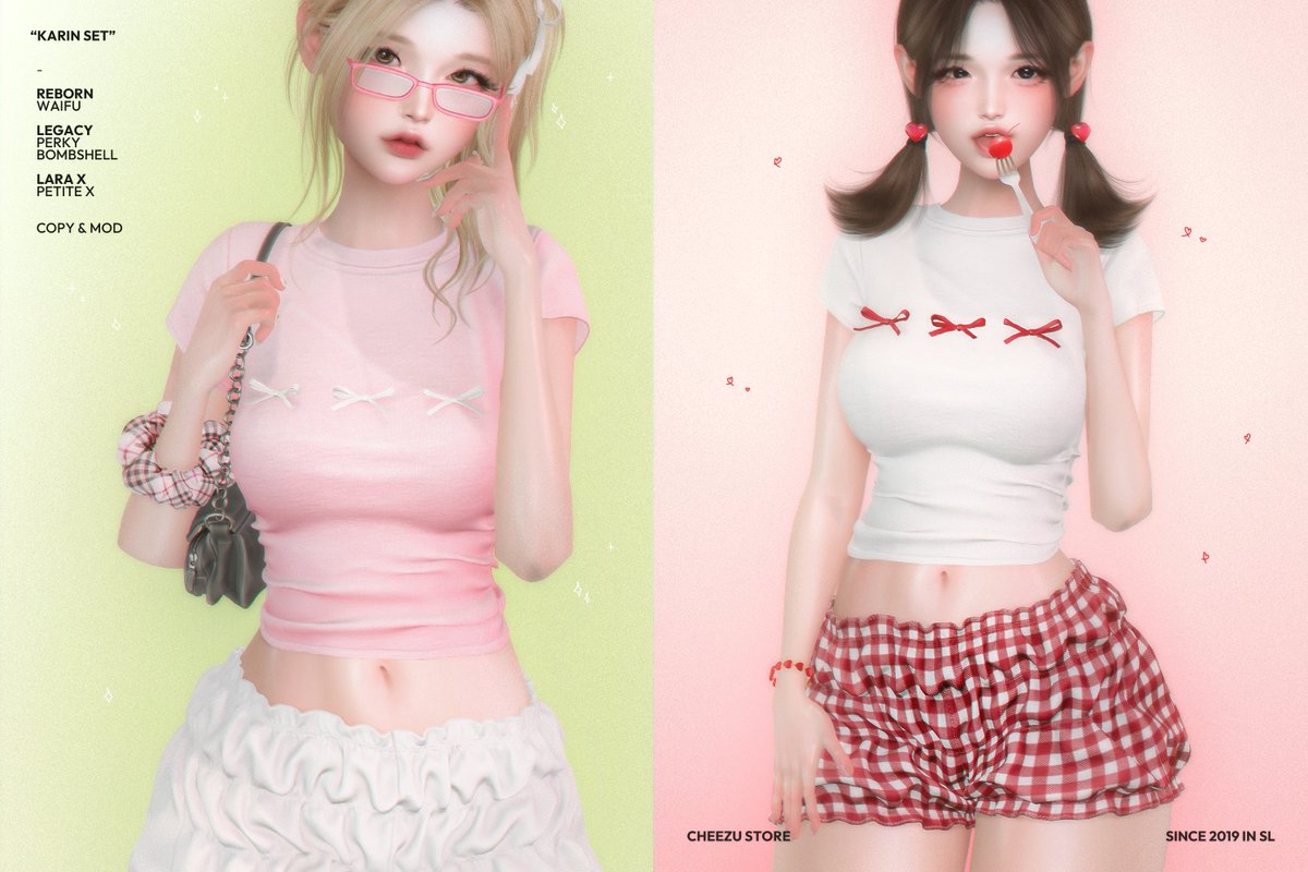 cheezu. karin set

new release at Anthem
♡ maps.secondlife.com/secondlife/Ant…
more info &amp; giveaway
♡ primfeed.com/cheezu