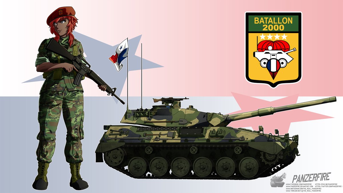 Commision for <a href="/OdiseadelIstmo/">Odisea del Istmo</a> 

His OC Ester in uniform and gear used by the Batallon 2000 of the #Panama Defence Force along with a #TAM. 

A what if scenario if the sale had gone through.