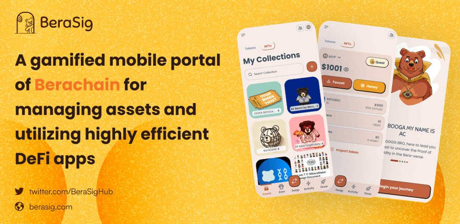 mobonchain's tweet photo. #MobGM Tap to Earn | BeraSig

🐝 Về @BeraSigHub :

- Một tựa game Tap to Earn xây dựng trên Layer 1 Berachain [ Testnet ] cho phép người dùng tham gia kiếm token $BEE miễn phí.

- Dựa vào số $BEE kiếm được, người dùng sẽ nhận $SUGAR vào cuối mùa giải, $SUGAR sau này có thể giao dịch khi Berachain Mainet. Và giới hạn số lượng mỗi mùa là khá ít nên anh em cố gắng tích càng nhiều $BEE đổi lấy càng nhiều $SUGAR càng tốt.

1. Cách tham gia
- Link : https://t.co/h5irAhAKZh
- Tạo ví mới & Lưu lại Private Key/ Phrase
- Vào mục Asset faucet $BERA làm fee
- Vào mục Earn Claim $BEE & Nâng cấp để tăng tốc độ earn $BEE
- Vào mục Quest làm nhiệm vụ kiếm thêm $BEE
- Tham gia Guild để được Boost thêm

2. Nhập Giffcode nhận thêm $BEE
- Vào mục Profile → Giffcode
- Sau đó nhập giffcode nhận $BEE

⃰⃰⃰✱ Toàn bộ code nhận hơn 90 $BEE Mob để trong phần Reply nhé

🐻 Tham gia Airdrop - Retroactive Berachain : https://t.co/I8bIVm3JIb

📌 AE nào bận thì nhớ🔖 Bookmark để lưu lại làm sau nhé. Follow #Mob săn kèo nào.
#Airdrops #Berasig #Berachain @BeraSigHub