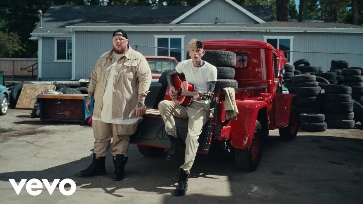 Video: MGK Ft. Jelly Roll “Lonely Road”: MGK and Jelly Roll persevere through the struggles on their new collaboration, “Lonely Road”.  

Channeling John Denver’s 1971 song “Take Me Home, Country Roads”, the two reflect on the journey through the highs… rapradar.com/2024/07/26/vid…