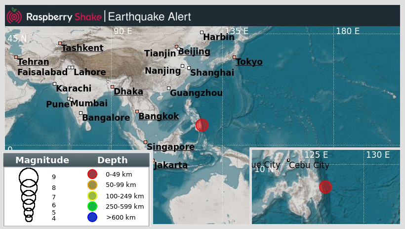 raspishakEQ's tweet photo. Preliminary M6.1 #Earthquake
ID: #rs2024peztsy
61km from #Lingig, #Mindanao,Philippines
2024-08-03 04:20 UTC
Source: #EMSC
@raspishake

Join the largest #CitizenScience EQ community ➡ https://t.co/Y5O0dgJqJF

EVENT ➡ https://t.co/BRtwxptuVa https://t.co/6UFUCdLyHy