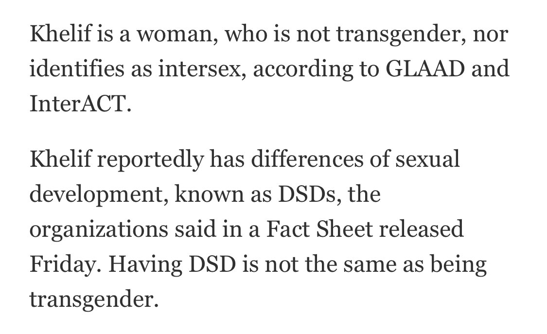 Imane isn’t even intersex? What 😭