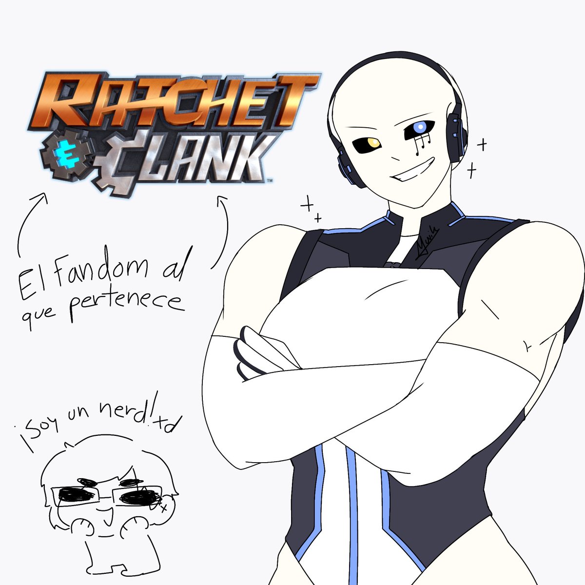 KFdraw's tweet photo. There you have it, babys, the most important fact that I don't know why I never clarified before XD Murik Murdeath is an OC that belongs to the Ratchet &amp; Clank fandom xD YES, I'M A NERD AND WHAT?! HAHAHA #insomiacgames #PlayStation #PlayStation5 #ratchetandclank #RatchetAndClank https://t.co/OTjW7FcII1