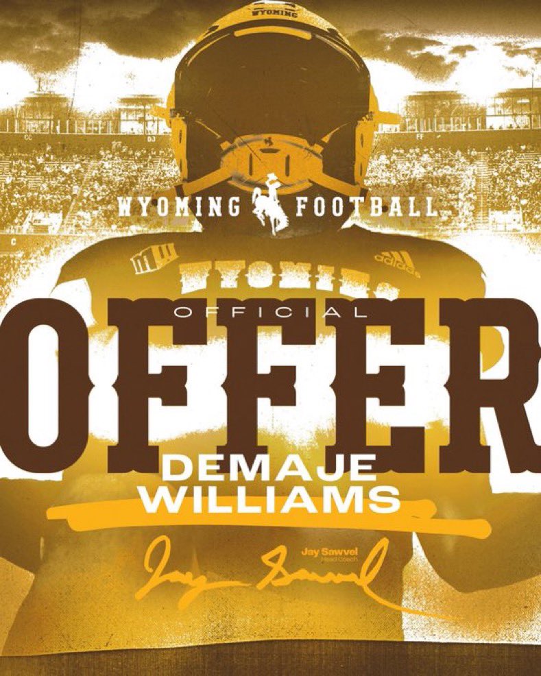 DeMaje Williams ✞ (@majewilliams) on Twitter photo #AGTG Truly Blessed!! Thank You <a href="/wyo_football/">Wyoming Cowboy Football</a> & <a href="/the_BBoyd/">Benny Boyd</a>!!
<a href="/CGoffology/">Chris Goffer</a> <a href="/WRvsEVERYBODY/">Coach Billy</a> <a href="/Coach_Levin/">Coach Levin</a> #AGTG Truly Blessed!! Thank You <a href="/wyo_football/">Wyoming Cowboy Football</a> & <a href="/the_BBoyd/">Benny Boyd</a>!!
<a href="/CGoffology/">Chris Goffer</a> <a href="/WRvsEVERYBODY/">Coach Billy</a> <a href="/Coach_Levin/">Coach Levin</a>