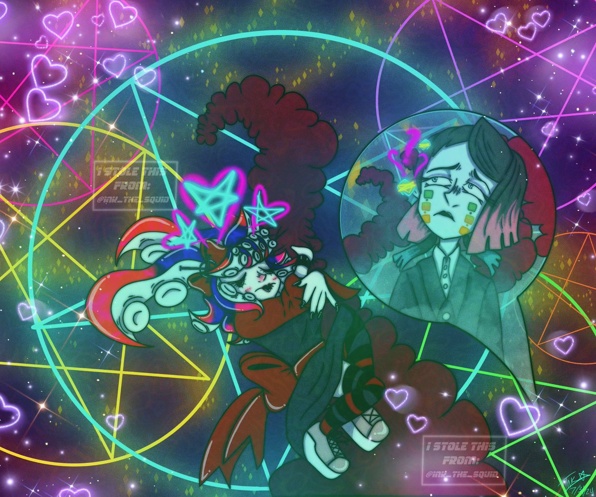 ink_the_squid's tweet photo. Me when a character is spooky/and or an evil tentacle monster. https://t.co/rqvGVkfH8u
