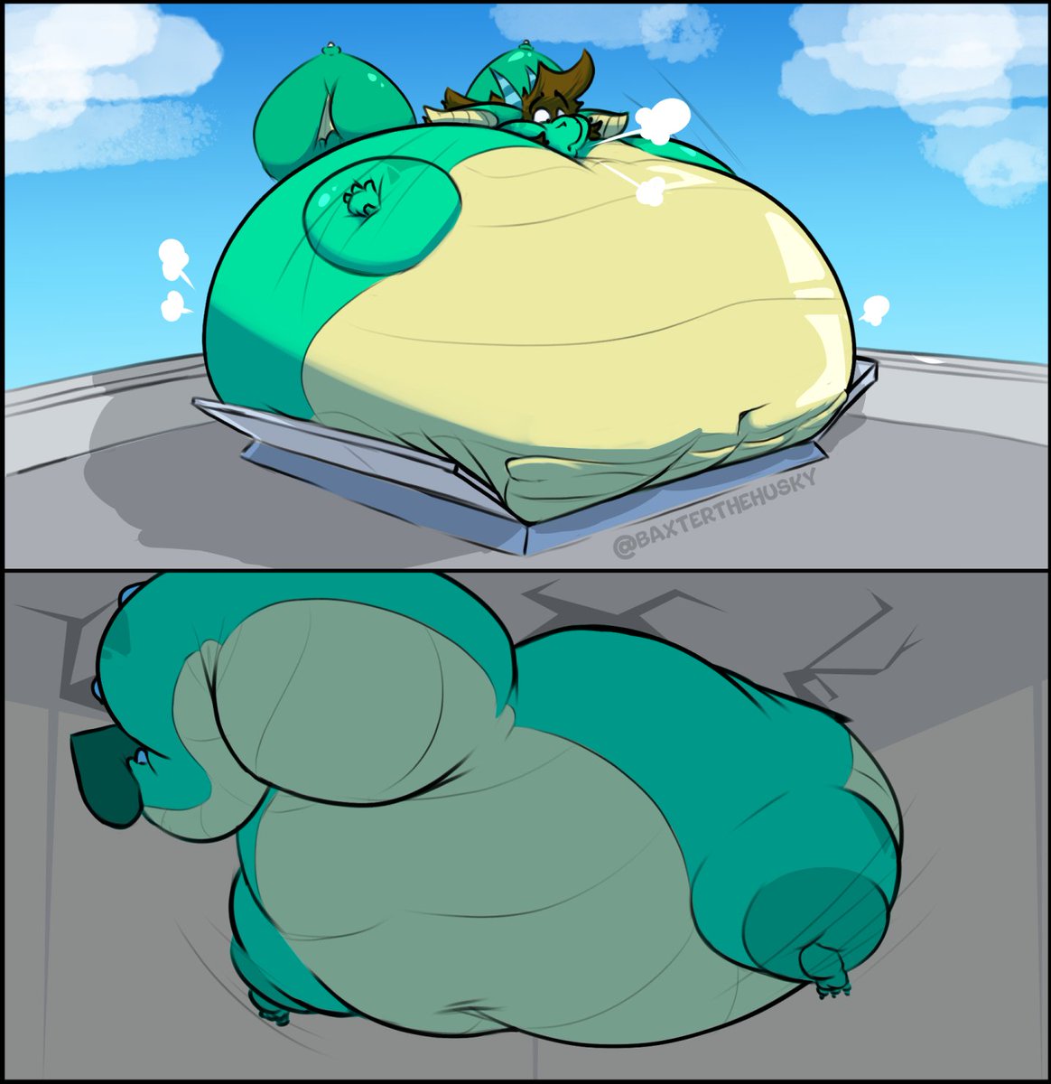 baxterthehusky's tweet photo. Happy Airborne August!

Looks like @DergSynful is a little stuck, oopsie! https://t.co/GGprC3r0J6