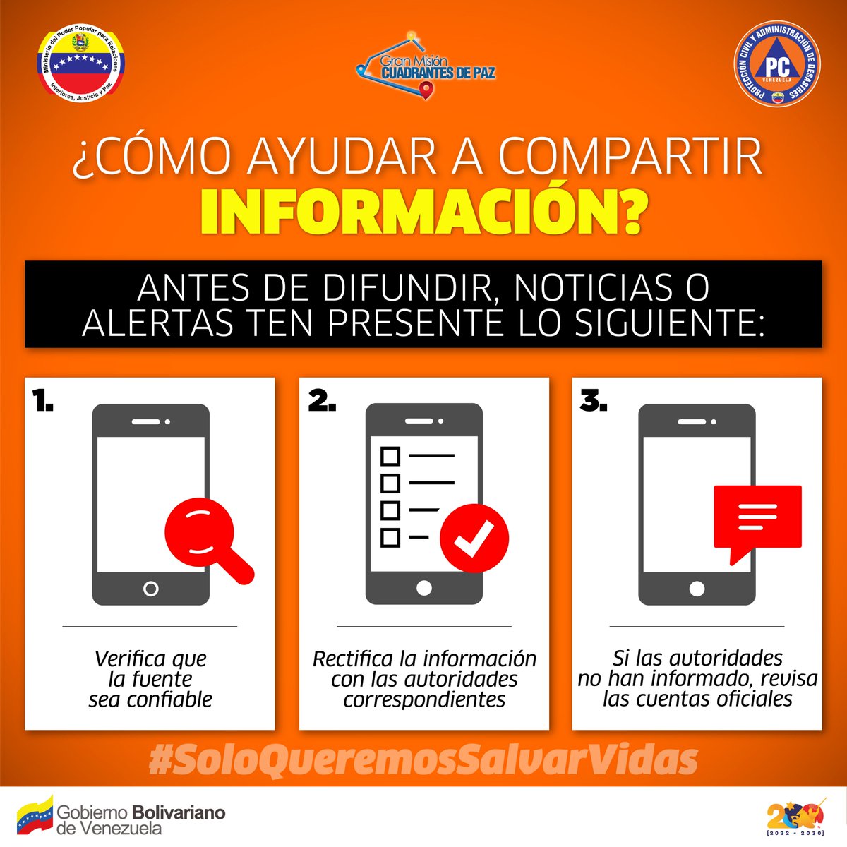 PCivil_Ve's tweet photo. ✅En nuestra era, marcada por el flujo constante de información, la verificación de datos es un paso indispensable. Sigue estos pasos y súmate a crear una comunidad online basada en la verdad y la confianza.
#SoloQueremosSalvarVidas https://t.co/yiDT9pAmId