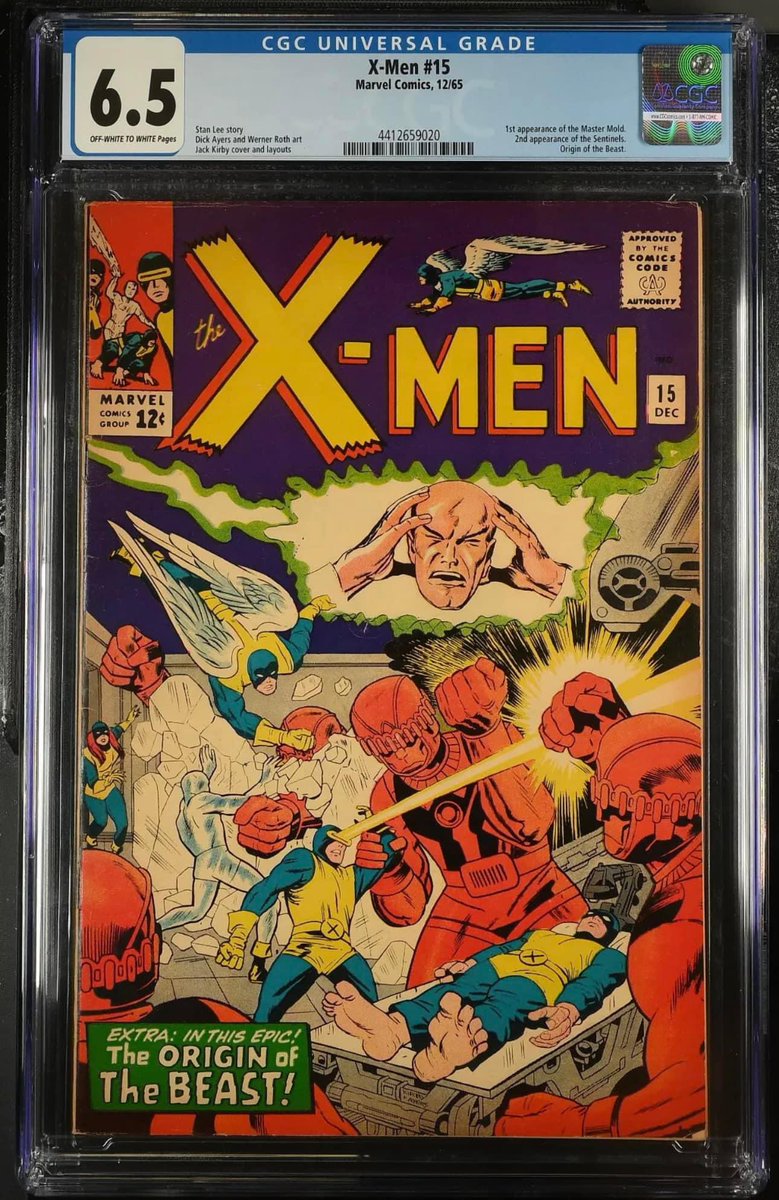 rareactionfigs's tweet photo. Upcoming:
Marvel Comics
X-Men
#15
CGC 6.5
1965
1st app Master Mold
2nd app the Sentinels
Origin of the Beast
📰
#xmen #uncannyxmen #marvel #marvelcomics #comics #comiccollector #comiccollection #cgc #mastermold #sentinel #sentinels #beast https://t.co/d7JJ2gVm0z