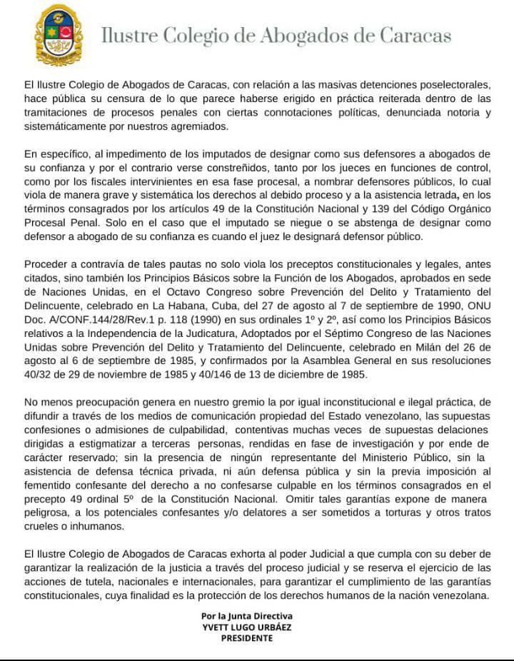 Ilustre Colegio de Abogados de Caracas tweet media