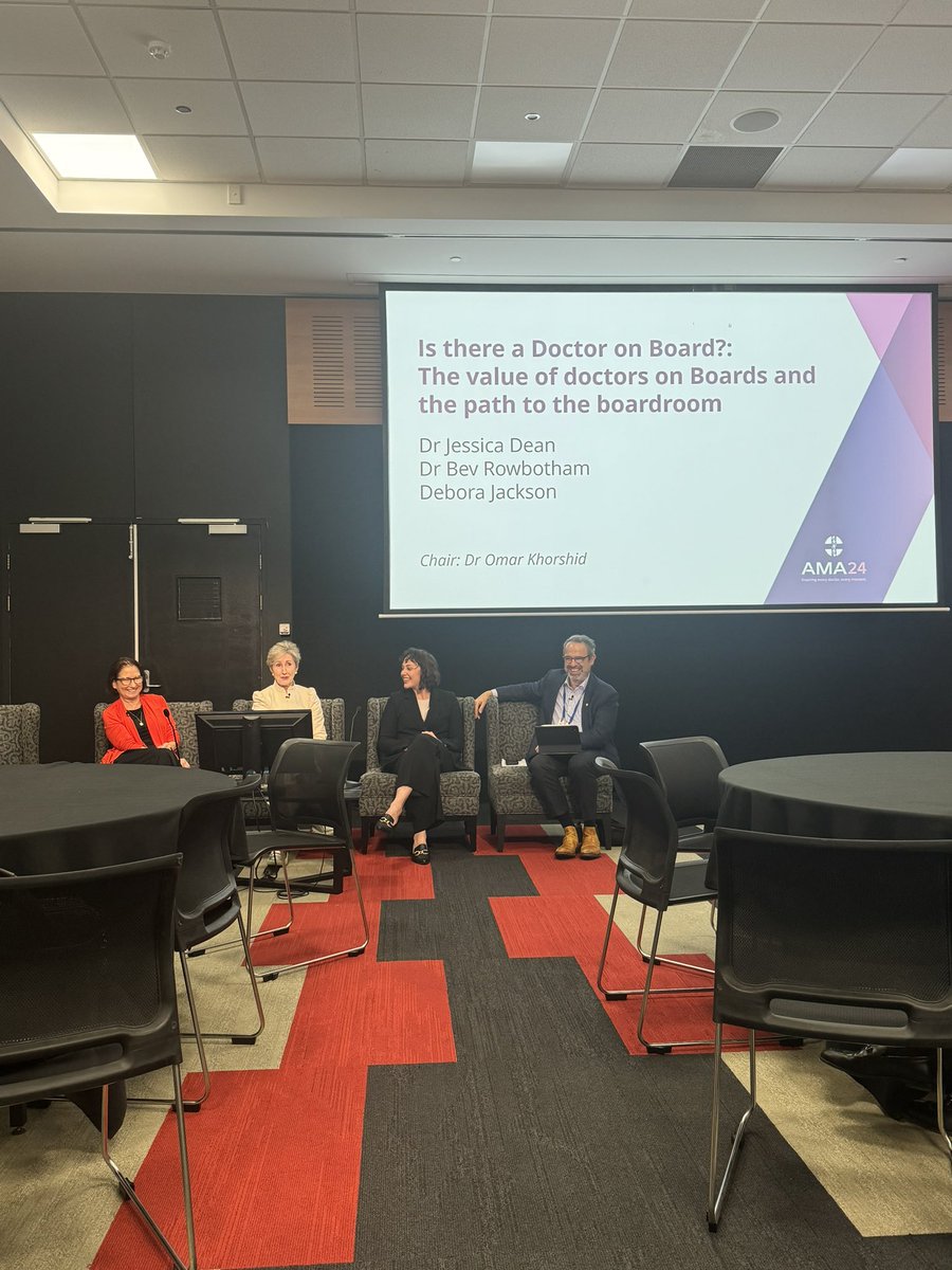 Excellent panel dissecting the realities of being a doctor on the board. Short sell: there’s definite value of being a doctor on a Board! #AMA24