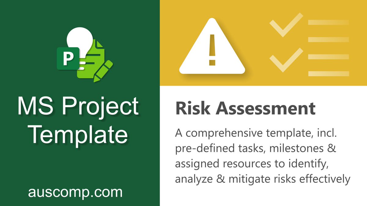 Auscomp's tweet photo. Check out my latest article: 🔍 Identify and Mitigate Risks with Our New MS Project Risk Assessment Template! 🔍 https://t.co/PkkbwG1fAG via @LinkedIn https://t.co/SLD2soY64m