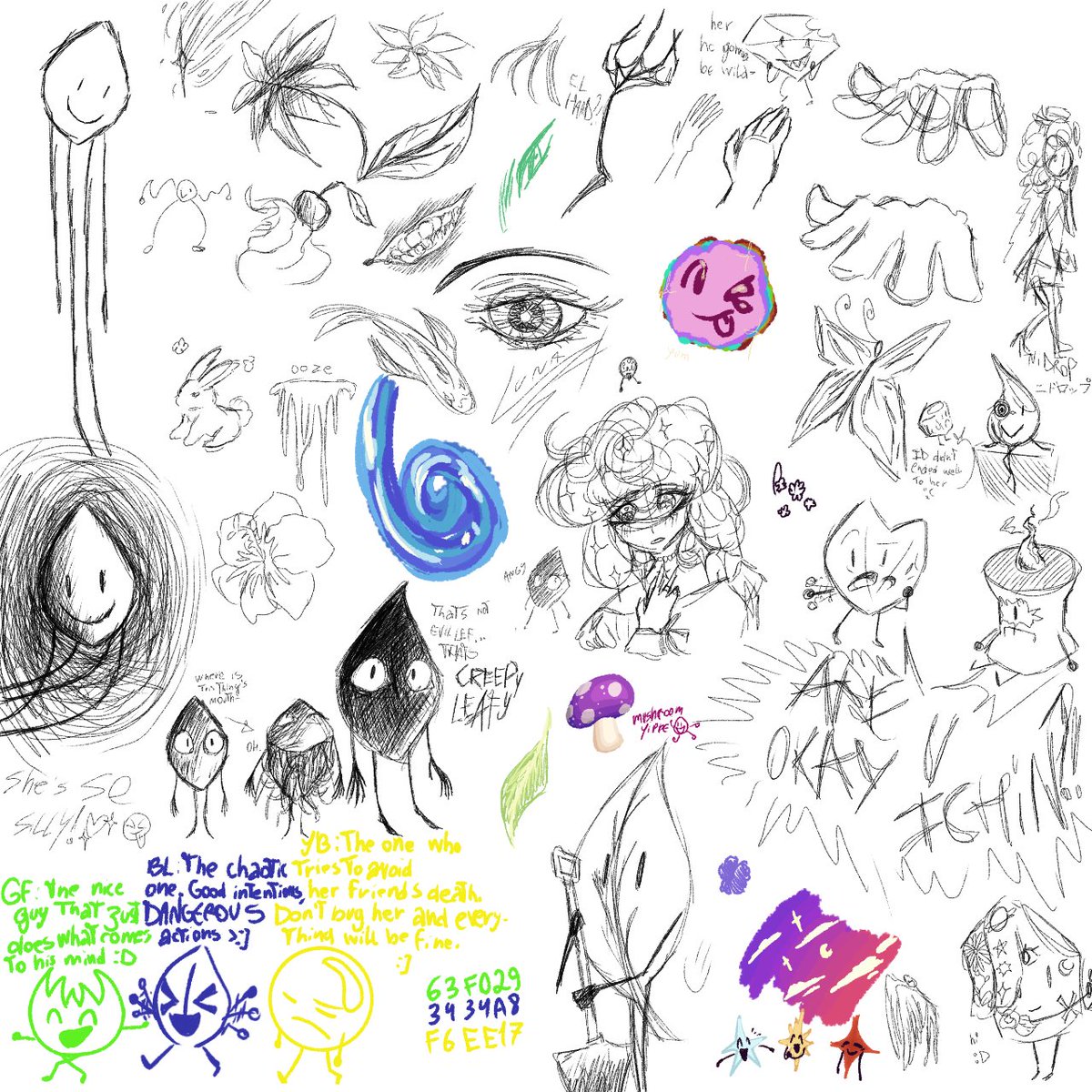 LunaXorLuna's tweet image. Hey there!
Sorry for being kinda inactive in these days, classes are back and I have even less free time- 
I&apos;ll try my best to keep posting regularly here!

For now, a bunch of doodles of whatever came to my mind- : D

#osc #bfdi #randomstuff