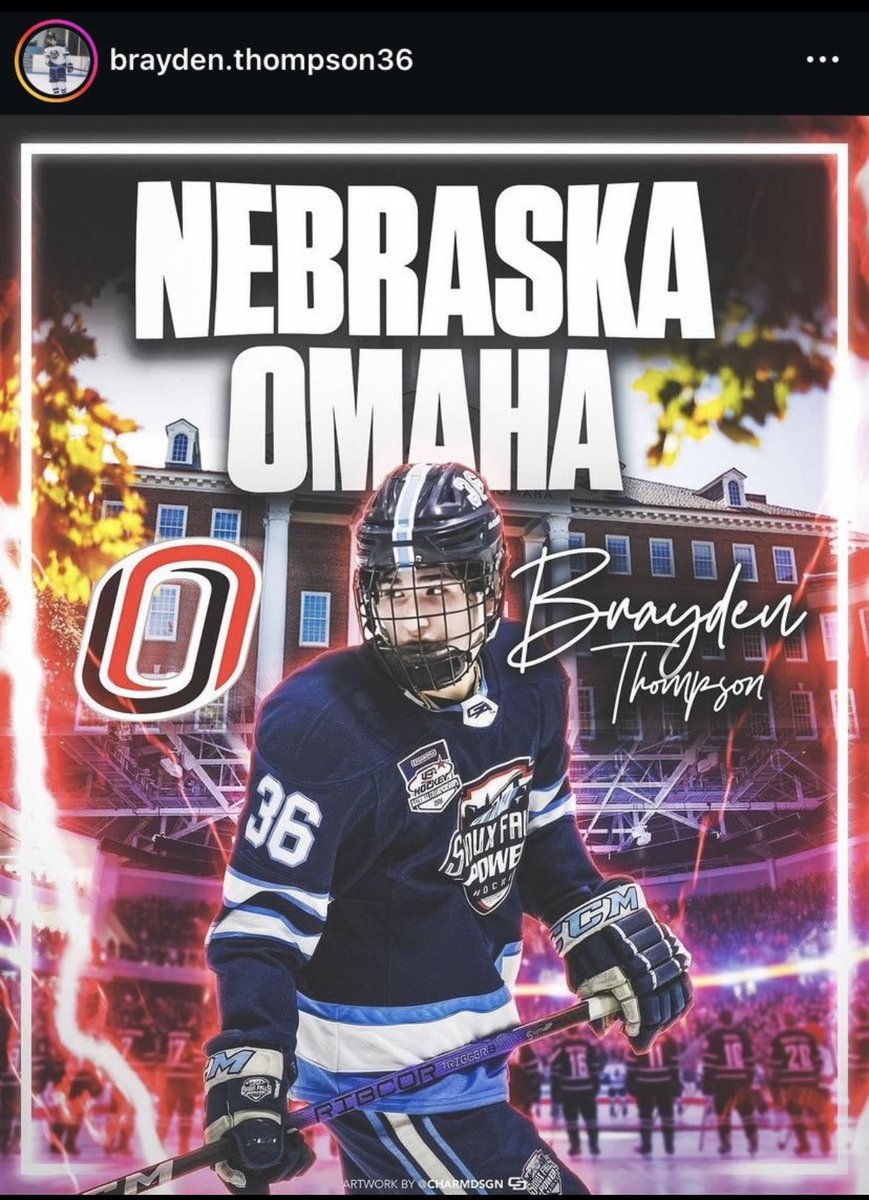 Congratulations to future Buc, Brayden Thompson 3rd round pick in this years futures draft, on his commitment to play Division 1 college Hockey at the University of Omaha. Lets Go!!! 🏴‍☠️🏴‍☠️🏴‍☠️