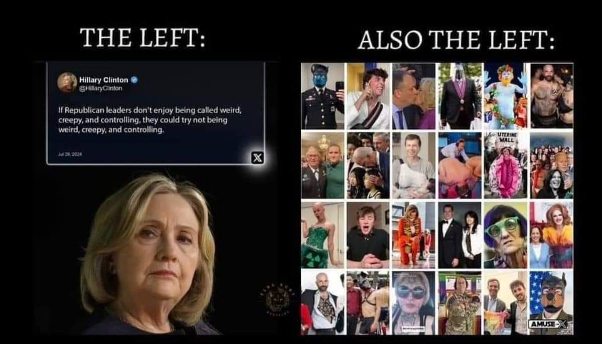 "try not being weird"

- Hillary Clinton