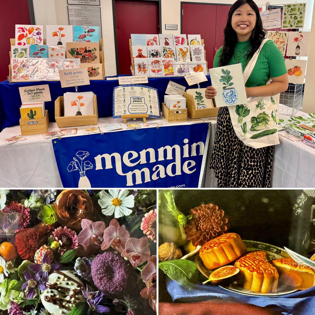 jeanquan's tweet image. “ Balancing Tradition” closes tonight. The exhibit at the #AsianResourceCenter, 310 8th St lobby, by two young #ChineseAmerican artists blends new and old demonstrated with food and plants. #Menmin selling nice bags &amp;amp; cards. 
#OaklandArtMurmur