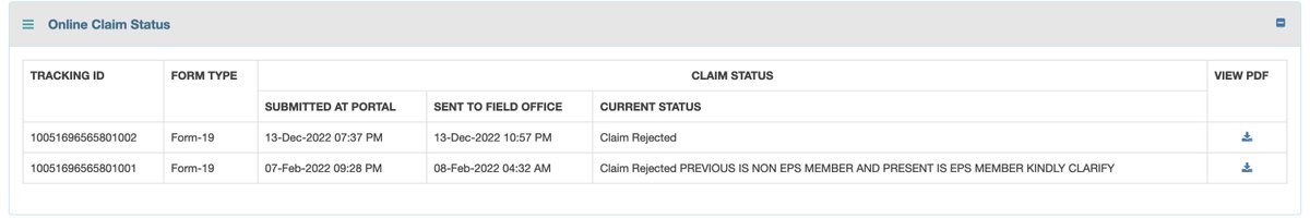 the123saurav's tweet image. Dear @socialepfo , for my UAN 1005 1696 5658.
I want to withdraw money for my need.
The last employer for the account is shut and no more there.
I have filed claim 2 times(see picture) and its getting rejected. Kindly help please.