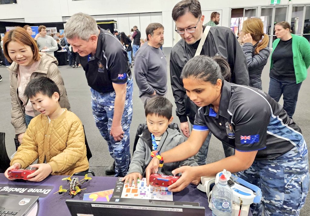 AUADRT's tweet photo. Come on down #ADELAIDE to #ScienceAlive: meet #Scout our RoboDog, learn #DroneRacing and about @AustralianArmy and @AusAirForce #drones!
#SendIt!
#RAdelaide
@HLCAusArmy @FORCOMDAusArmy
@DefenceScience @ADFCareers @ChiefAusArmy @SEAC_ADF @RAAF_ACAUST @RAAF_ACWOFF https://t.co/USPFJhoc5H