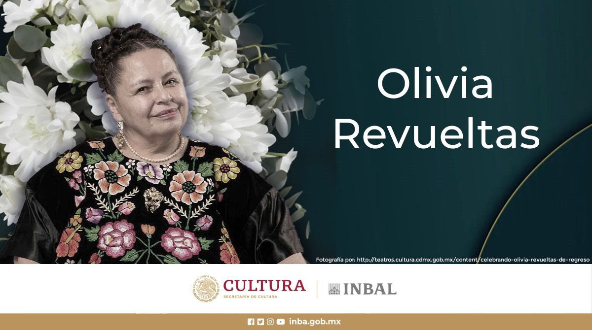 Lamentamos el sensible deceso de la compositora Olivia Revueltas, considerada como una de las pioneras del jazz, además de ser reconocida por su trayectoria artística como pianista que ha enriquecido el acervo de la música de México.

La directora general del INBAL, Dra.
